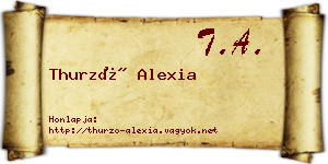 Thurzó Alexia névjegykártya